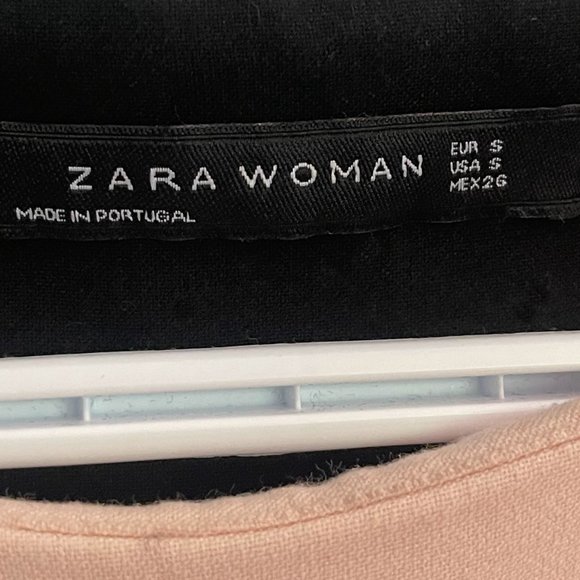 Gorgeous Zara colourblock mini dress orange cream black size S flattering - Picture 5 of 6